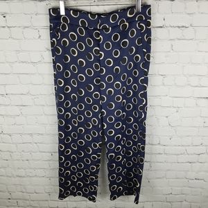 ZARA WOMAN | flowy straight leg patterned crop trouser pants